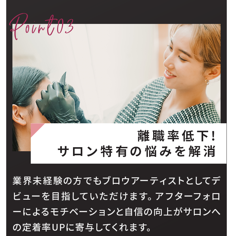 ポイント3 サロン導入してからも講師がずっと伴走